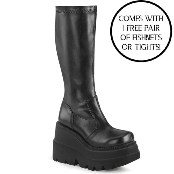 Demonia Shoes - Demonia Shaker 65 Black Platform Boots